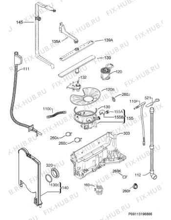 Взрыв-схема посудомоечной машины Juno JGVN45515 - Схема узла Hydraulic System 272